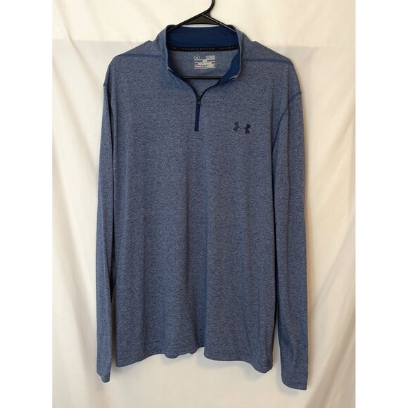 Under armour Other - Under Armour Mens Fitted Threadborne 1/4 Zip Lighweight Blue Size XL Golf